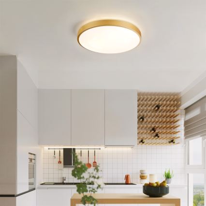Brilagi - Dimmable LED Ceiling Light GLASS POOL DOUBLE LED/48W/230V 3000-6000K 40 cm Gold + Remote Control