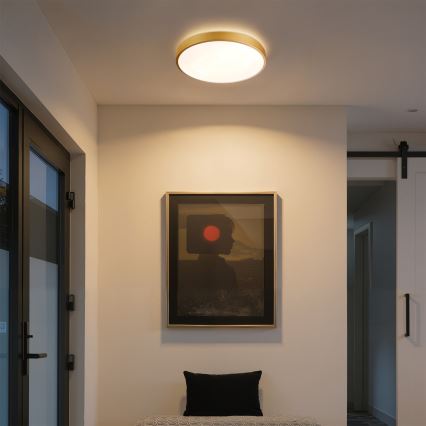Brilagi - Dimmable LED Ceiling Light GLASS POOL DOUBLE LED/48W/230V 3000-6000K 40 cm Gold + Remote Control