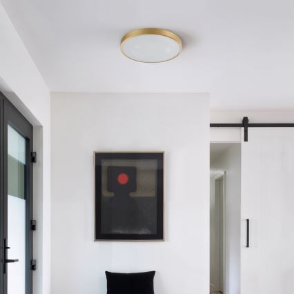 Brilagi - Dimmable LED Ceiling Light GLASS POOL DOUBLE LED/48W/230V 3000-6000K 40 cm Gold + Remote Control