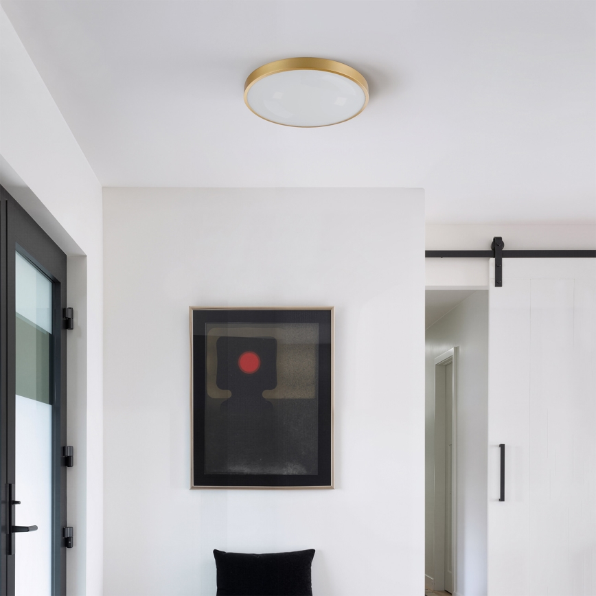 Brilagi - Dimmable LED Ceiling Light GLASS POOL DOUBLE LED/48W/230V 3000-6000K 40 cm Gold + Remote Control