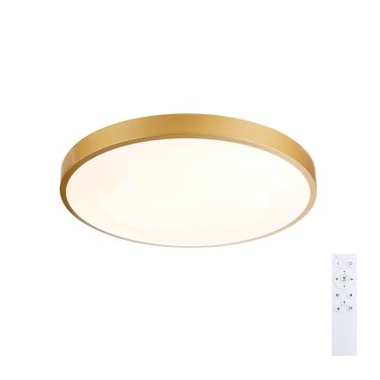 Brilagi - Dimmable LED Ceiling Light GLASS POOL DOUBLE LED/48W/230V 3000-6000K 40 cm Gold + Remote Control