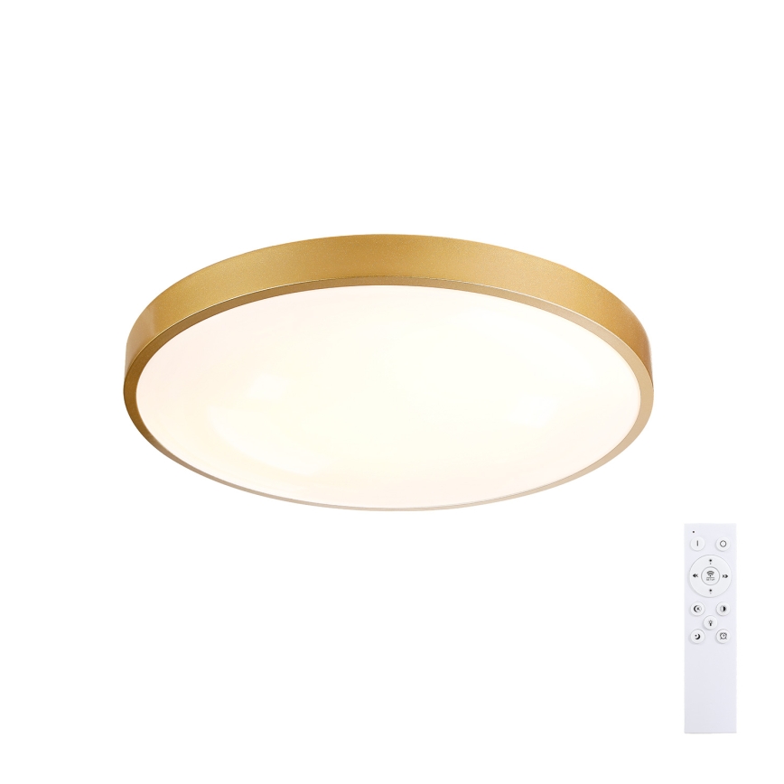 Brilagi - Dimmable LED Ceiling Light GLASS POOL DOUBLE LED/48W/230V 3000-6000K 40 cm Gold + Remote Control