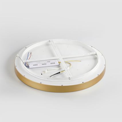 Brilagi - Dimmable LED Ceiling Light GLASS POOL DOUBLE LED/48W/230V 3000-6000K 40 cm Gold + Remote Control