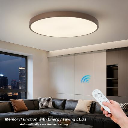 Brilagi - Dimmable LED Luminaire POOL SMART LED/128W/230V Ø 100 cm 3000-6000K Wi-Fi Tuya + Remote Control, Brown