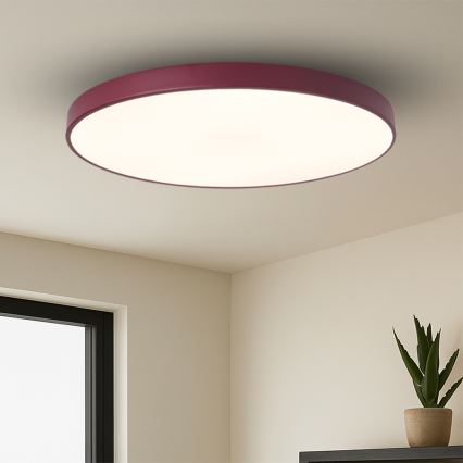 Brilagi - LED Dimmable Luminaire POOL SMART LED/128W/230V Ø 100 cm 3000-6000K Wi-Fi Tuya + Remote Control Burgundy