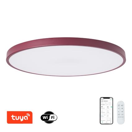 Brilagi - LED Dimmable Luminaire POOL SMART LED/128W/230V Ø 100 cm 3000-6000K Wi-Fi Tuya + Remote Control Burgundy