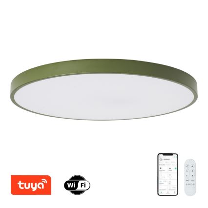 Brilagi - Dimmable POOL SMART LED light fixture/128W/230V dia. 100 cm Wi-Fi Tuya + remote control green