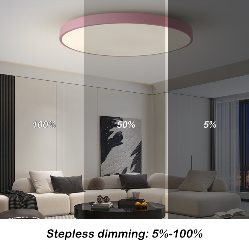 Brilagi - Dimmable LED Fixture POOL SMART LED/128W/230V dia. 100 cm 3000-6000K Wi-Fi Tuya + Remote Control Pink