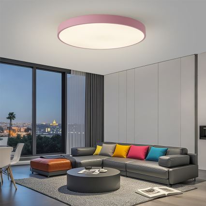 Brilagi - Dimmable LED Fixture POOL SMART LED/128W/230V dia. 100 cm 3000-6000K Wi-Fi Tuya + Remote Control Pink