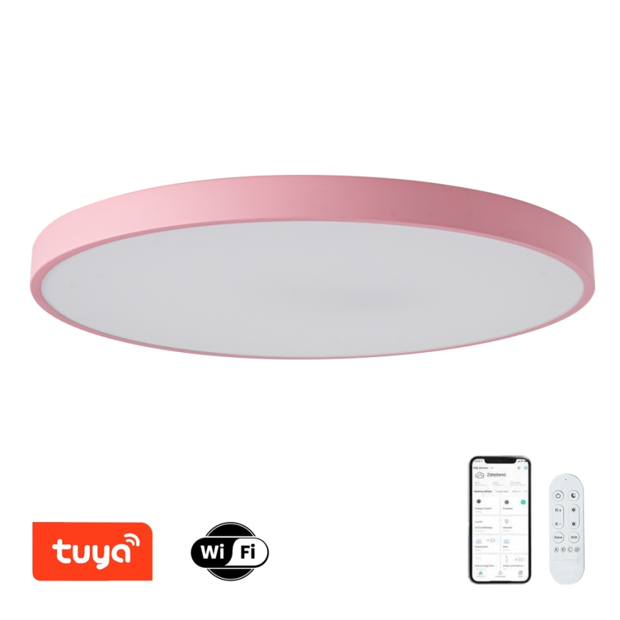Brilagi - Dimmable LED Fixture POOL SMART LED/128W/230V dia. 100 cm 3000-6000K Wi-Fi Tuya + Remote Control Pink