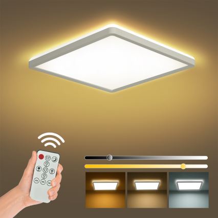 Brilagi - ULTRA SLIM Dimmable LED Ceiling Light 18W/230V 2700-6500K 30x30 cm white + remote control