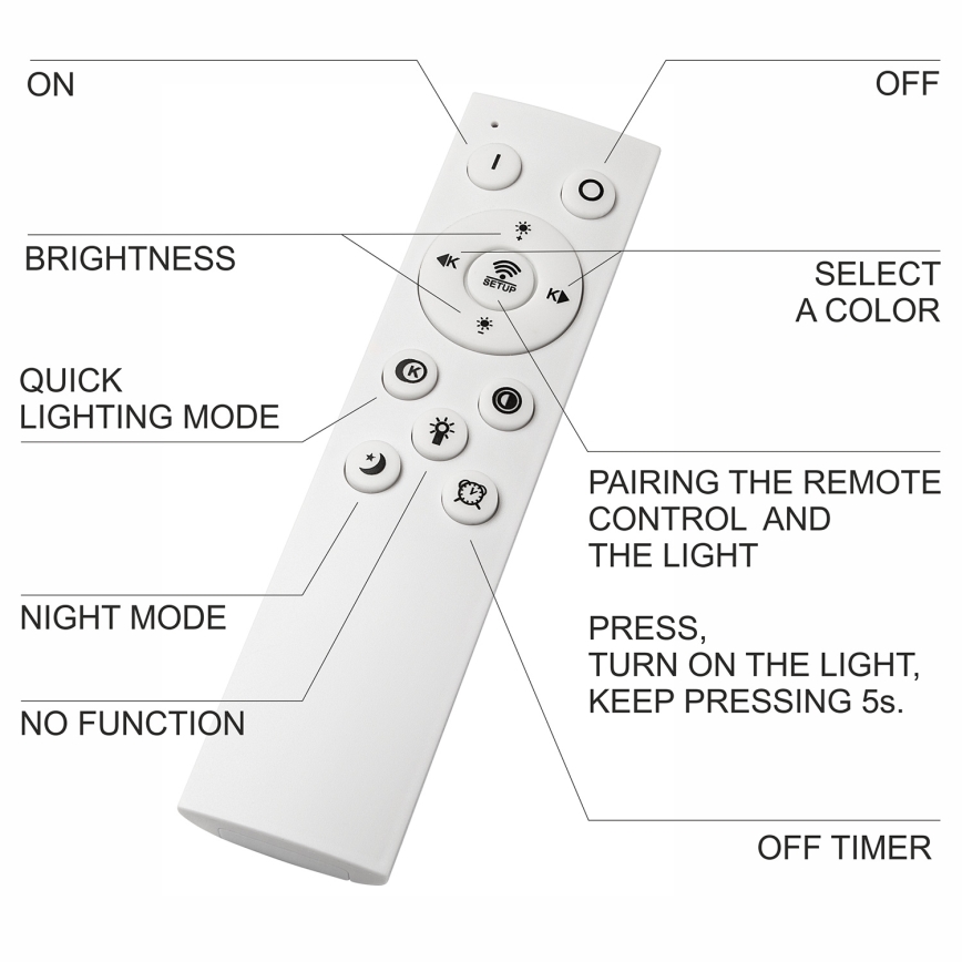 BRILAGI - Dimmable LED bathroom ceiling light WOODY FRAME LED/50W/230V oak/walnut 60x60 cm 3000-6000K IP44 + remote control