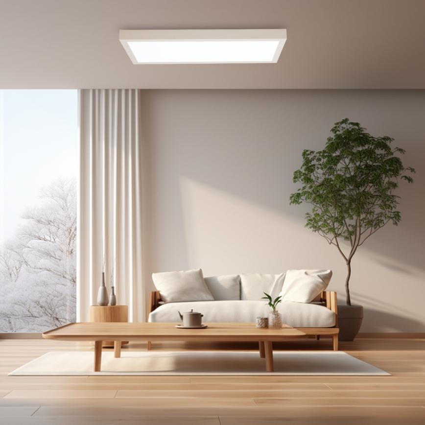 Brilagi - LED Dimmable bathroom ceiling light FRAME SMART LED/30W/230V 30x60 cm 3000-6000K IP44 white + remote control