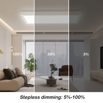 Brilagi - LED Dimmable bathroom ceiling light FRAME SMART LED/30W/230V 30x60 cm 3000-6000K IP44 white + remote control