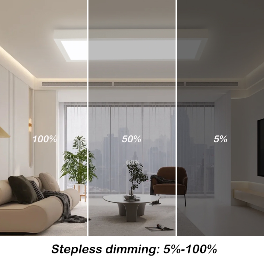 Brilagi - LED Dimmable bathroom ceiling light FRAME SMART LED/30W/230V 30x60 cm 3000-6000K IP44 white + remote control