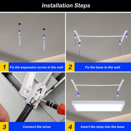 Brilagi - LED Dimmable bathroom ceiling light FRAME SMART LED/30W/230V 30x60 cm 3000-6000K IP44 white + remote control