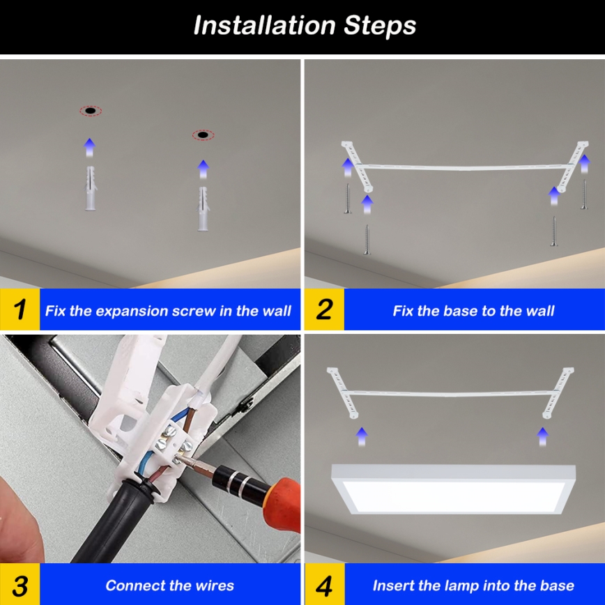 Brilagi - LED Dimmable bathroom ceiling light FRAME SMART LED/30W/230V 30x60 cm 3000-6000K IP44 white + remote control