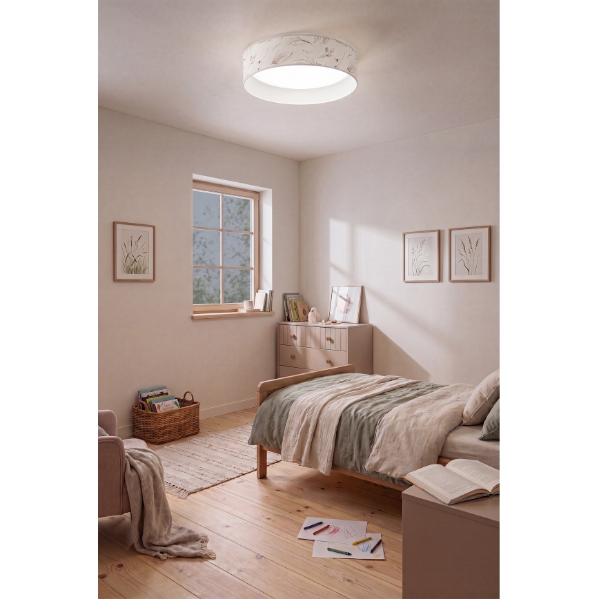 Brilagi - LED Dimmable Ceiling Light VELVET SMARTIX STARS LED/24W/230V 3000-6000K Ø 45 cm White/flower motif Wi-Fi Tuya Beacon + Remote Control