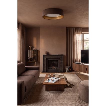 Brilagi - LED Dimmable Ceiling Light VELVET SMARTIX STARS LED/36W/230V 3000-6000K Ø 55 cm Brown/Gold Wi-Fi Tuya Beacon + Remote Control