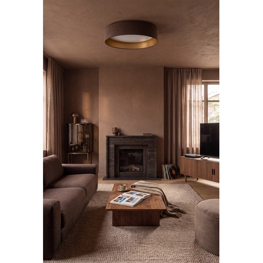 Brilagi - LED Dimmable Ceiling Light VELVET SMARTIX STARS LED/36W/230V 3000-6000K Ø 55 cm Brown/Gold Wi-Fi Tuya Beacon + Remote Control