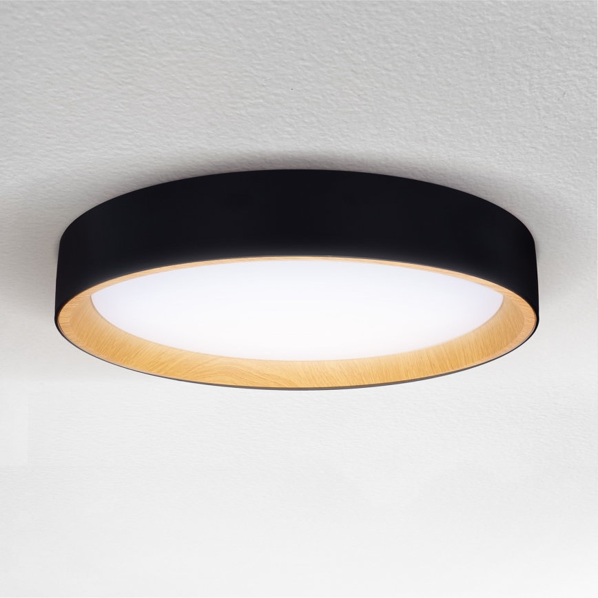 Brilagi - LED Dimmable ceiling light LARIOS LED/48W/230V 3000-6500K ø 39 cm black + remote control