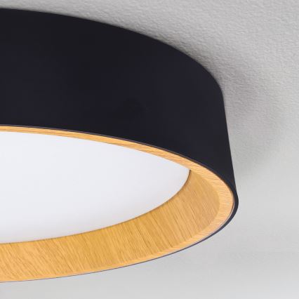 Brilagi - LED Dimmable ceiling light LARIOS LED/48W/230V 3000-6500K ø 39 cm black + remote control