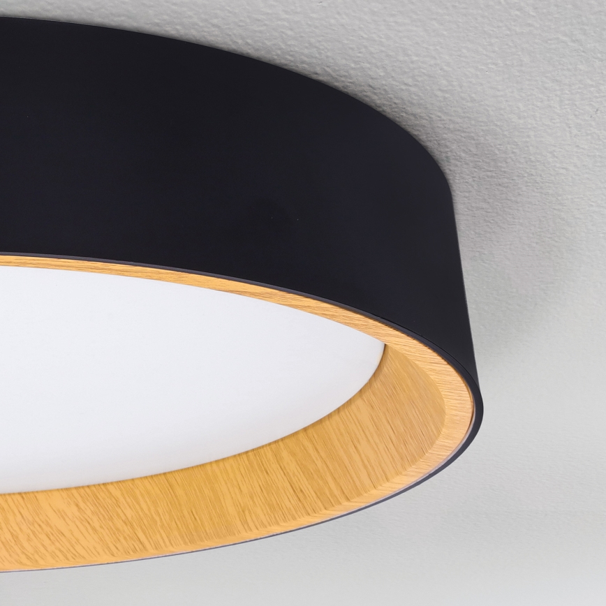 Brilagi - LED Dimmable ceiling light LARIOS LED/48W/230V 3000-6500K ø 39 cm black + remote control