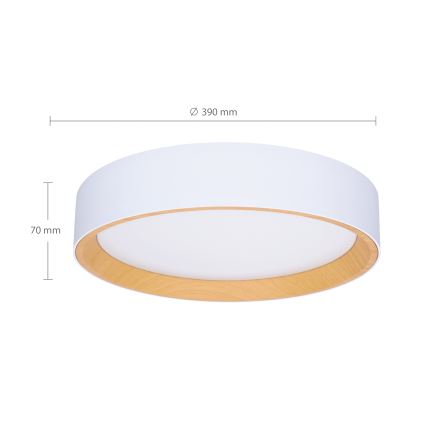 Brilagi - LED Dimmable ceiling light LARIOS LED/48W/230V 3000-6500K ø 39 cm white + remote control