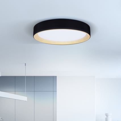 Brilagi - LED Dimmable ceiling light LARIOS LED/60W/230V 3000-6500K ø 49 cm black + remote control