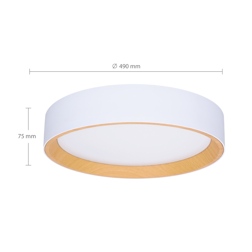 Brilagi - LED Dimmable ceiling light LARIOS LED/60W/230V 3000-6500K ø 49 cm white + remote control