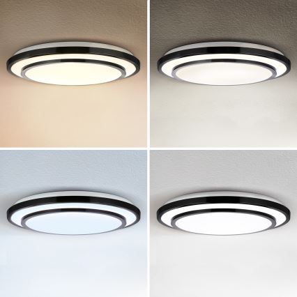 Brilagi - LED Dimmable ceiling light LUCIANO LED/48W/230V 3000-6500K ø 39 cm black + remote control