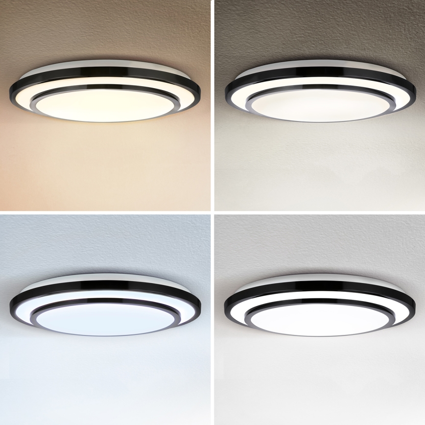 Brilagi - LED Dimmable ceiling light LUCIANO LED/48W/230V 3000-6500K ø 39 cm black + remote control