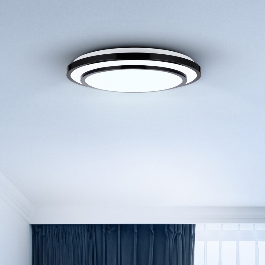 Brilagi - LED Dimmable ceiling light LUCIANO LED/48W/230V 3000-6500K ø 39 cm black + remote control
