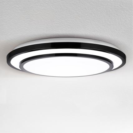 Brilagi - LED Dimmable ceiling light LUCIANO LED/48W/230V 3000-6500K ø 39 cm black + remote control