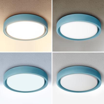 Brilagi - LED Dimmable Ceiling Light MATTEO LED/48W/230V 3000-6500K Ø 41 cm Turquoise + Remote Control