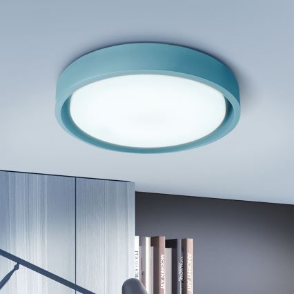 Brilagi - LED Dimmable Ceiling Light MATTEO LED/48W/230V 3000-6500K Ø 41 cm Turquoise + Remote Control