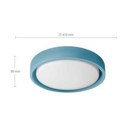 Brilagi - LED Dimmable Ceiling Light MATTEO LED/48W/230V 3000-6500K Ø 41 cm Turquoise + Remote Control