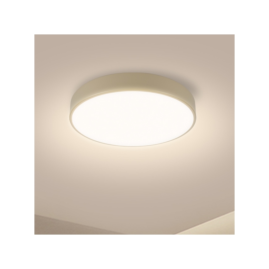 Brilagi - Dimmable LED ceiling light POOL LED/36W/230V 3000-6000K dia. 30 cm beige + remote control