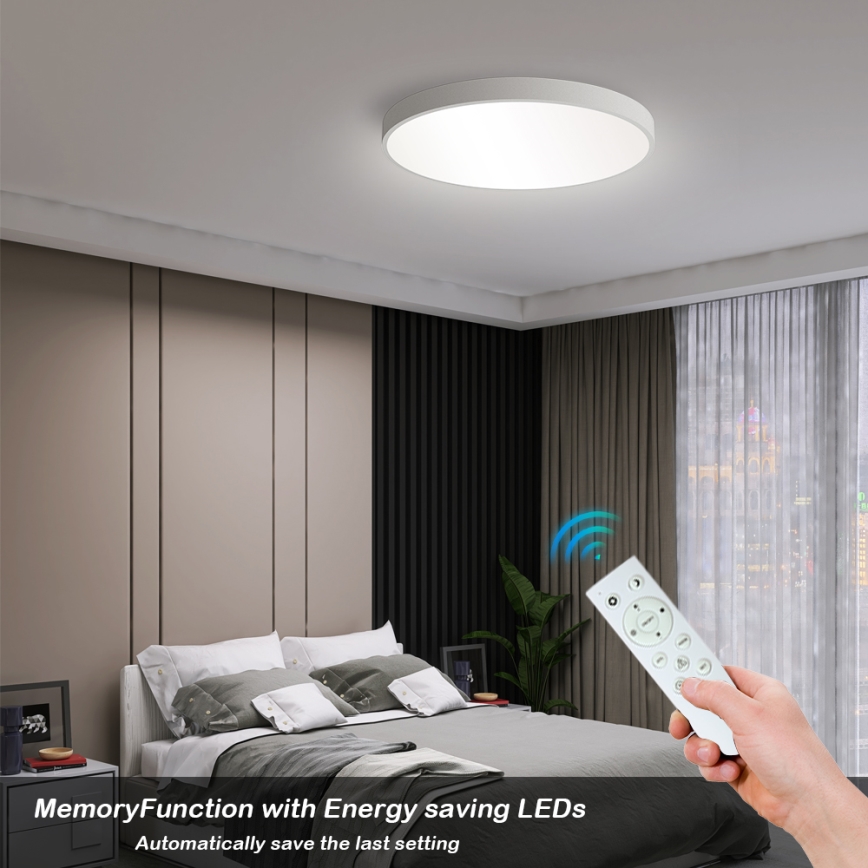 Brilagi - LED Dimmable ceiling light POOL SMART LED/60W/230V 3000-6000K 50 cm + remote control white
