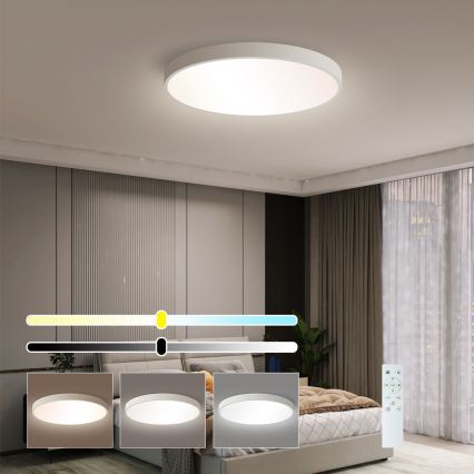 Brilagi - LED Dimmable ceiling light POOL SMART LED/60W/230V 3000-6000K 50 cm + remote control white