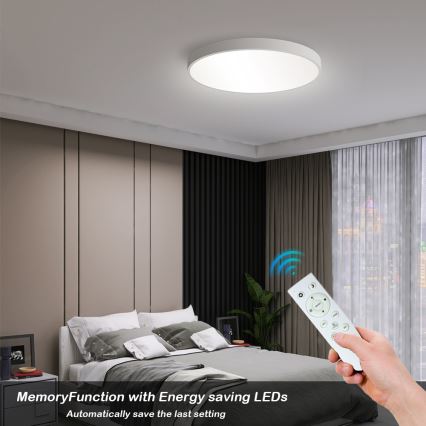 Brilagi - LED Dimmable ceiling light POOL SMART LED/60W/230V 50 cm 3000-6000K Wi-Fi Tuya + remote control white