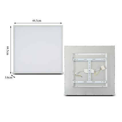 Brilagi - LED Dimmable ceiling light SLIMFRAME LED/36W/230V 45x45 cm 3000-6000K white + remote control