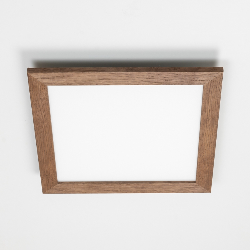 Brilagi - LED Dimmable Ceiling Light SLIMFRAME WOOD LED/36W/230V 49,5x49,5 cm 3000-6000K dark brown + remote control