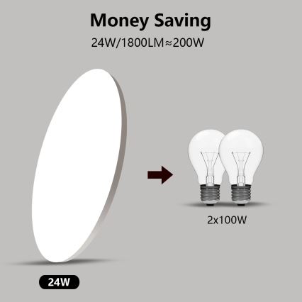 Brilagi - LED Dimmable light SMART STARS LED/24W/230V 2700-6500K Wi-Fi Tuya + remote control
