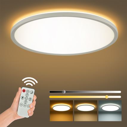 Brilagi - LED Dimmable ceiling light ULTRA SLIM LED/18W/230V 2700-6500K d. 30 cm white + remote control