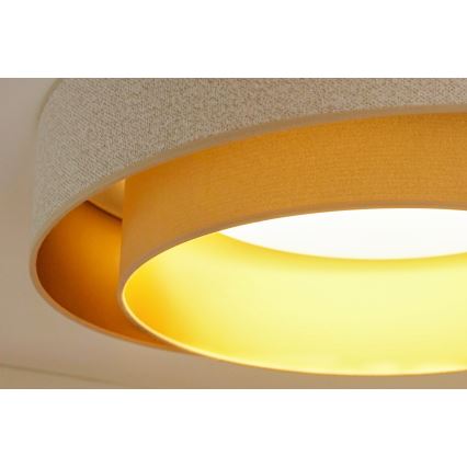 Brilagi - LED Dimmable ceiling light VEGAS SHINE LED/24W/230V d. 60 cm 3000/4000/6500K creamy/beige + remote control