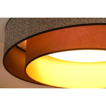 Brilagi - LED Dimmable ceiling light VEGAS SHINE LED/24W/230V d. 60 cm 3000/4000/6500K brown + remote control