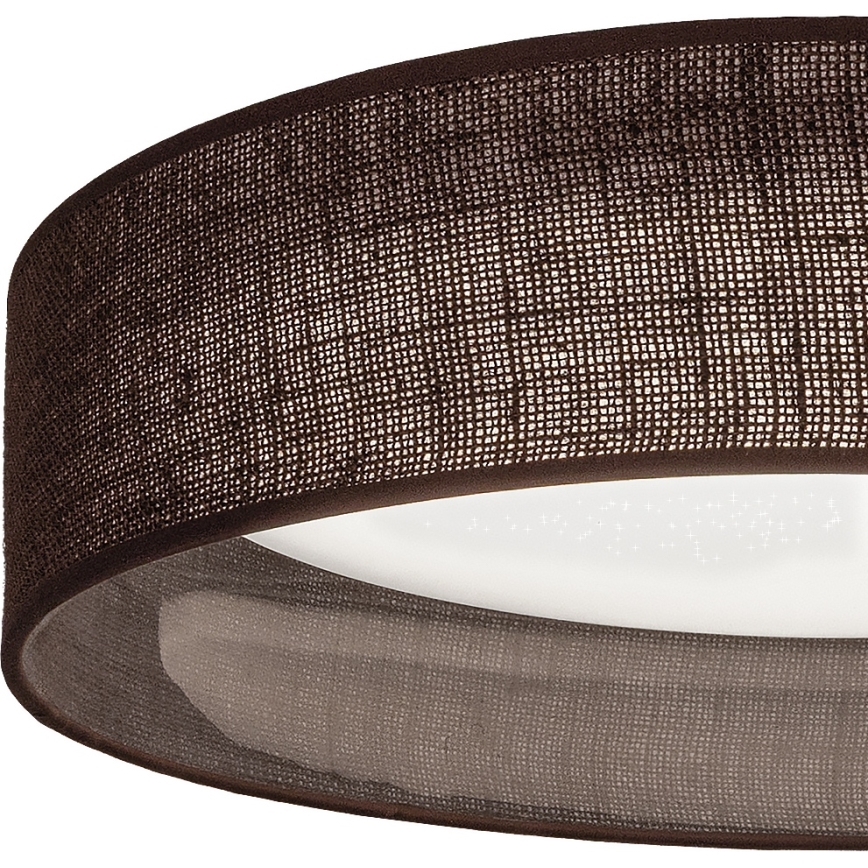 BRILAGI - Dimmable LED Ceiling Light VELVET SMARTIX STARS LED/24W/230V 3000–6000K Ø 45 cm Brown Wi-Fi Tuya Beacon + Remote Control