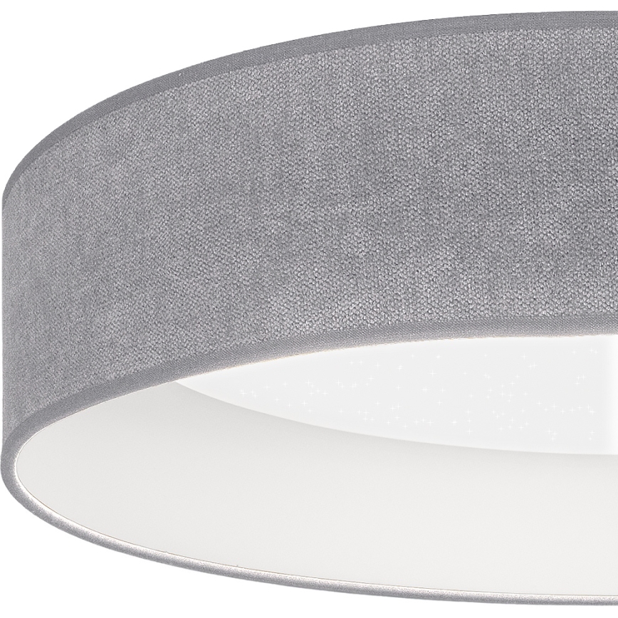 BRILAGI - Dimmable LED ceiling light VELVET SMARTIX STARS LED/24W/230V 3000-6000K Ø 45 cm grey Wi-Fi Tuya Beacon + remote control