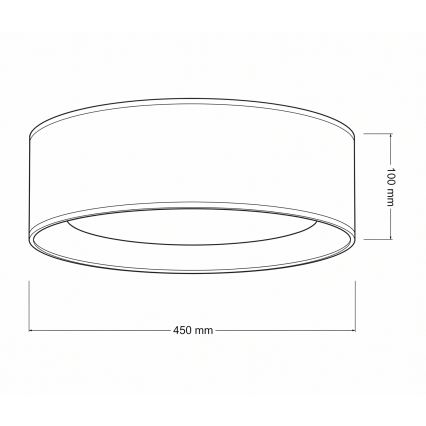 Brilagi - VELVET SMARTIX Dimmable LED Ceiling Light LED/24W/230V 3000–6000K Ø45 cm White Wi‑Fi Tuya Beacon + Remote Control